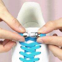 New Press Lock Shoelaces Without ties 7MM Width Flat Elastic Laces Sneakers Kids Adult No Tie Shoe laces for Shoes Accessories