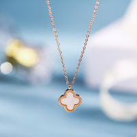 Titanium Steel Clover Necklace Womens Neck Chain Cold Wind Simple Temperament Net Red Collar Pendant New Fashion Jewelry