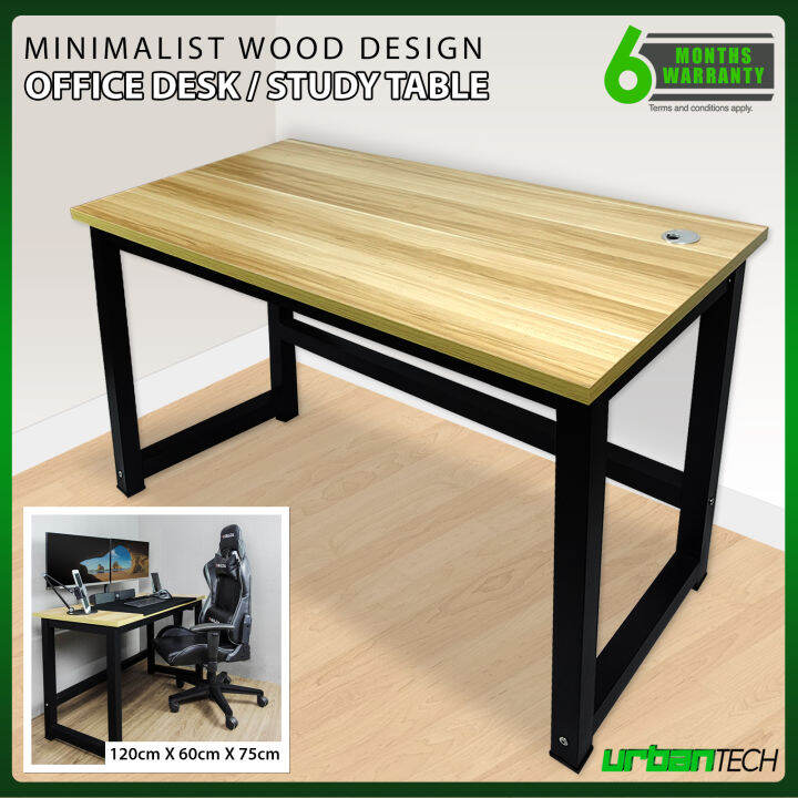 120cm X 60cm Wood and Aluminum Design Office Desk Home Office Desk Computer Table for Work from