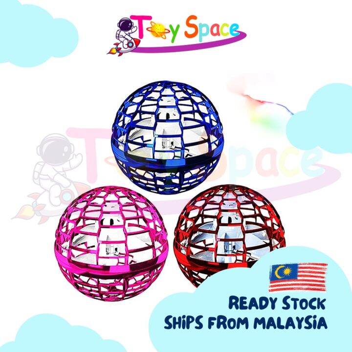 TOYSPACE USB Flying Orb Toys 360° Rotating Flynova Pro UFO Flying Toy