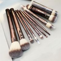 【CW】♣❈  Hourglass Makeup Brushes Set - Luxury Blush Eyeshadow Crease Concealer eyeLiner Smudger Metal Handle