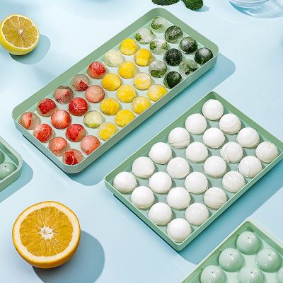 Ice Boll Hockey Pp Mold Frozen Whiskey 24/36 Ball Popsicle Ice Cube Tray Box Lollipop Making Gifts Kitchen Tools Accessories Ice Maker Ice Cream Mould