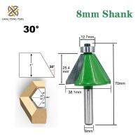 LANG TONG TOOL 1 Pc 8mm Shank Chamfer Router Bits เครื่องตัดมิลลิ่ง 30 องศาสําหรับไม้ Woodorking Bit Machine Tools LT072