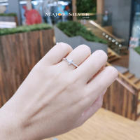 Cross ring : แหวนไม้กางเขน แขนร่อง / แหวนเงินแท้ 92.5% เรียบๆ แฟชั่น สไตล์อินเทรน แหวนเงินแท้ 100 Major Silver