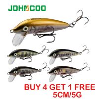 JOHNCOO 5cm 5g Sinking Minnow Wobblers Fishing Lures Trout Lure and Hard Bait Jerkbait for Perch Fishing Tackle