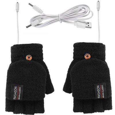 2-Side Convertible Waterproof Heat Cycling Heating Glove Knitted Adjustable USB Gloves Electric