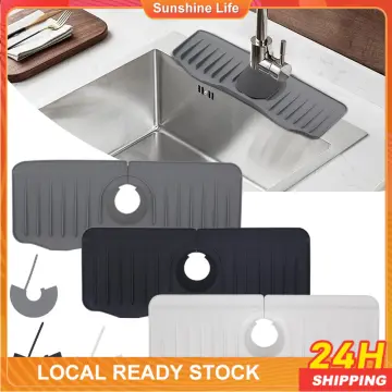 Kitchen Sink Splash Guard Faucet Mat -1 PC Super Absorbent Fast Drying Mat  Sink Gadgets-Splash Guard Behind Faucet Drip Catcher for Kitchen