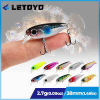 LETOYO 38มิลลิเมตร2.7กรัมไมโครระงับสร้อยล่อตกปลา Jerkbait มินิช้าจมฮาร์ดเหยื่อ Wobblers สำหรับ Stonefish เบสตกปลาทะเล