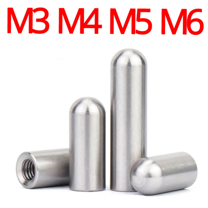 m4-m5-m6ทรงกระบอก304สแตนเลสเดือยเกลียวในน็อตสกรูหัวกลมเดี่ยวตำแหน่งตำแหน่งหมุดยึด