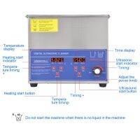 3L Digital Ultrasonic Cleaner พลังงานอุตสาหกรรมที่ปรับอุณหภูมิได้อุปกรณ์ทำความสะอาดในห้องปฏิบัติการ 40KHz