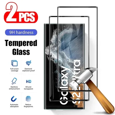 2PCS Tempered Glass For Samsung Galaxy S22 Ultra S21 S23 Plus Protective Glass For s20 s21 FE S23 Plus s22 Screen Protector Film