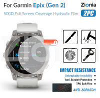 Zionia 2PCS HD ตัวป้องกันขอบโค้งแบบเต็มหน้าจอฟิล์มสำหรับ Garmin Epix Gen 2 สมาร์ทนาฬิกา HD 9H ล่องหนไม่แตกหักที่มองไม่เห็น TPU Soft ฟิล์มป้องกันฟิล์มป้องกันการระเบิดป้องกันรอยขีดข่วนฟิล์ม