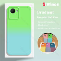 NIWINEE เคสฝาครอบเต็มตัว TPU ไล่ระดับสีสำหรับ Realme C30/C30s/Realme Narzo 50i Prime 4G กล้องวงจรปิดแบบสีป้องกันการตกหล่นเคสนิ่มใส่โทรศัพท์ซิลิโคนฝาหลัง DJ01-1กันกระแทก