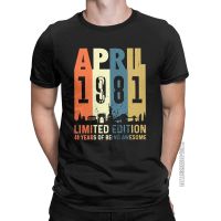 Men Vintage 1981 40th Anniversary T Shirt Cotton Clothing Funny Classic Short Sleeve O Neck Tees New Arrival T-Shirts