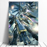 Gundam โปสเตอร์โลหะรายการทีวีเกมภาพยนตร์อนิเมะป้ายดีบุก MZ402ตกแต่งศิลปะบนผนัง