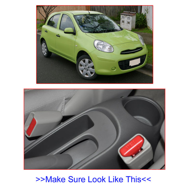 ที่เท้าแขนหมุนส่วนที่เหลือแขนสำหรับนิสสันมีนาคม-micra-k13เรโนลต์ชีพจรกล่องเก็บคอนโซลกลาง2011-2012-2013-2014-2015-2016