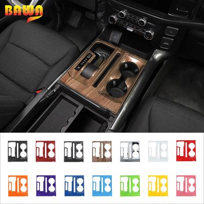 ✳✇☾ BAWA Car Gear Shift Panel Decoration Cover Protection Stickers Frame For Ford F150 2021 2022 Interior Accessories