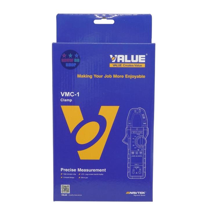 clamp-meter-value-vmc-1-แคลมป์มิเตอร์-วัดไฟac-dc-วัดโอม-วัดอุณหภูมิ-วัดคาปาซิเตอร์-ช่างแอร์-ช่างไฟ