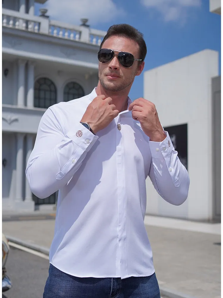 Kích Thước Lớn Áo Sơ Mi Cho Nam Quần Áo Camisa Masculina Mùa Hè Blusas Ropa  Camisas De Hombre Chemise Homme Áo Cánh Dài Tay 