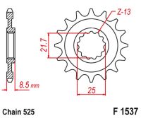 เฟืองหน้ารถจักรยานยนต์525สำหรับคาวาซากิ ZX-10R ZX10R ZX1000 ZX1002 Z900นินจา ZR900 Z900RS ZX9R ZX900 KLV1000 KLZ1000 Versys