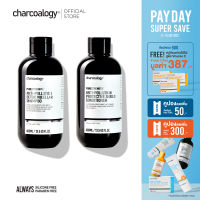 [Double set] charcoalogy anti-pollution bamboo charcoal hair shampoo and conditioner micellar 400 ml. X2