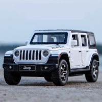 รถจี๊ป1:32 Wrangler Rubicon รถโลหะผสมโมเดล Diecasts โลหะ Off-Road รุ่นรถจำลองของขวัญของเล่นเด็กเสียงและแสง