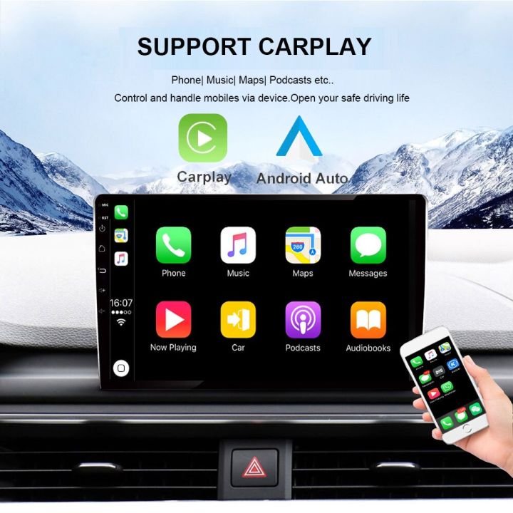2din-carplay-android-10-0เครื่องเล่นวิดีโอจีพีเอสนำทางมัลติมีเดียวิทยุติดรถยนต์พร้อมเสียงตัวรับสัญญาณสเตอริโอบลูทูธสำหรับ-audi-a4-b6