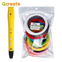 QCREATE Low Temperature 3D Pen QW01-014S Includes 50 Meters 10 Colors 1.75mm PCL Filament