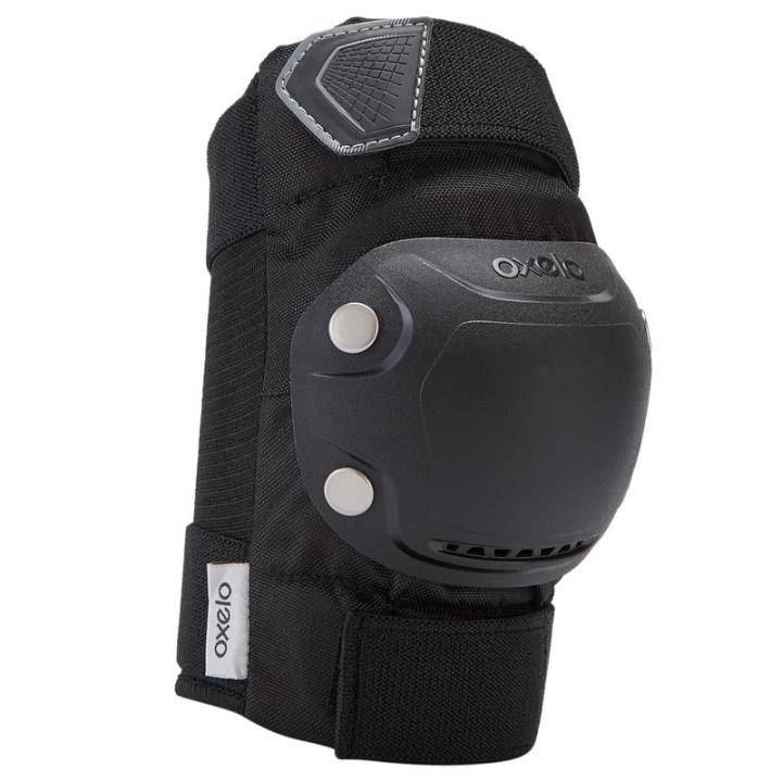 oxelo-ชุดอุปกรณ์ป้องกัน-สนับป้องกัน-อินไลน์สเก็ต-สำหรับผู้ใหญ่แบบ-3-คู่-ศอก-เข่า-ข้อมือ-รุ่น-fit-500-สีดำ-ของแท้