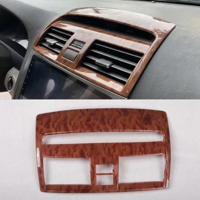 for TOYOTA Camry 2006-2011 1PC Wood ABS Car Front Center Air Conditioning Vent Outlet Cover Trim Car Styling Accessories