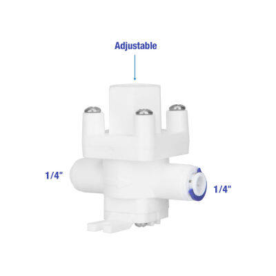 1/4 วาล์วลดความดันสีขาวสำหรับเครื่องกรองน้ำระบบ Reverse Osmosis ตัวลดความดัน Quick Fitting
