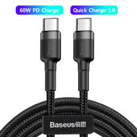 [COD]Baseus PD 100วัตต์ USB C เพื่อพิมพ์ C เคเบิ้ล QC 3.0ค่าเร็ว4.0สายเคเบิลข้อมูลชาร์จอย่างรวดเร็วสำหรับ Samsung Xiaomi Pro USB C สาย