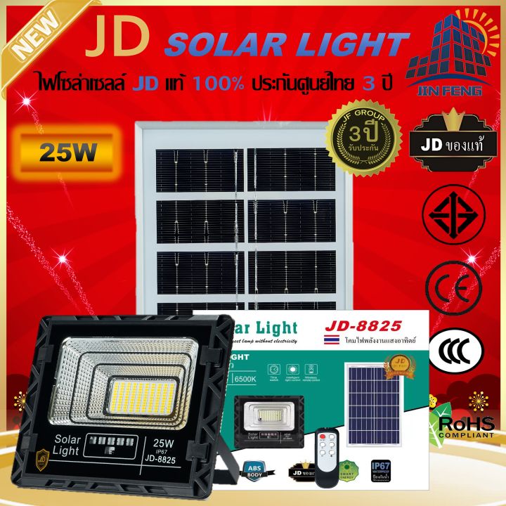 jd-8825-solar-lights-jd-ไฟโซล่าเซลล์-25w-โคมไฟโซล่าเซล-56-smd-พร้อมรีโมท-รับประกัน-3ปี-หลอดไฟโซล่าเซล-ไฟสนามโซล่าเซล-สปอตไลท์โซล่า-solar-cell-jd-ไฟแสงอาทิตย์