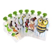 H-MENT 8Pcs Kids Food Storage Pouch Portable Reusable Sealed Complementary