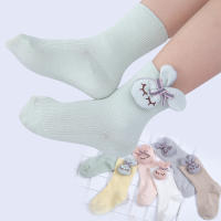 Newborn Little Meng Bunny Socks Summer Pure Cotton Thin Section Pure Color Girls Cute Trendy Korean Socks Boat Socks toddler