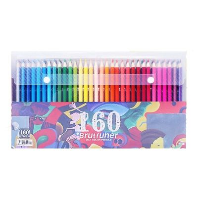 Brutfuner 4872120160180Color Professional Oil Color Pencils Wood Soft Watercolor Pencil For School Draw Sketch Art Supplies