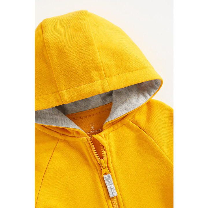 เสื้อมีฮู้ดเด็กผู้ชาย-mothercare-mustard-zip-through-hoody-zb612