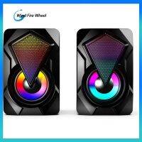 ซับวูฟเฟอร์หนักเอฟเฟกต์ X2ไฟหลากสีสันลำโพง Rgb คอมพิวเตอร์สเตอริโอยูเอสบีมัลติมีเดียซับวูฟเฟอร์หนัก