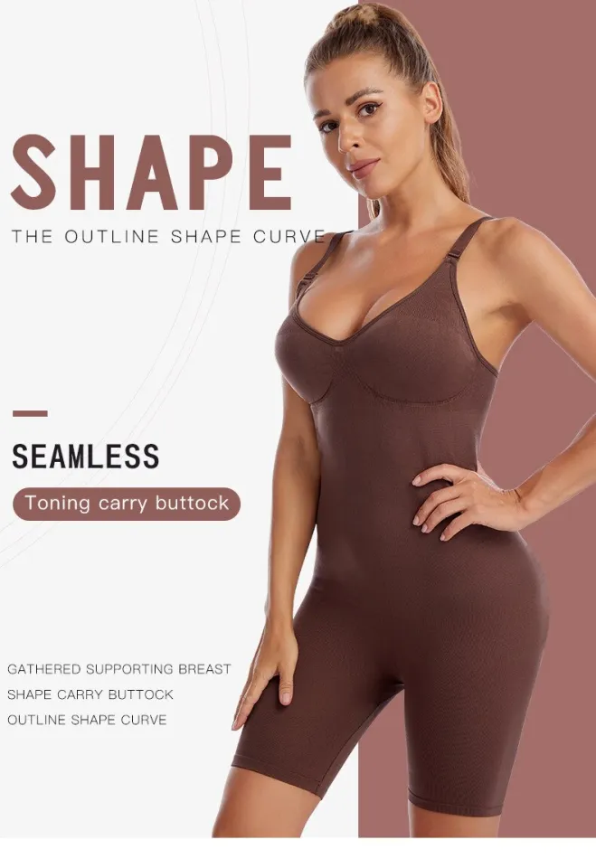 Seamless Women Bodysuit Butt Lifter Shapewear Body Shaper Strappy-back  Chest Corrective Underwear Corset