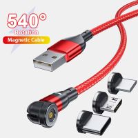 สายเคเบิลไมโคร USB แม่เหล็กหมุนได้540องศา,สำหรับ IPhone14 13 Pro Max Samsung สายสาย USB โทรศัพท์มือถือ Xiaomi