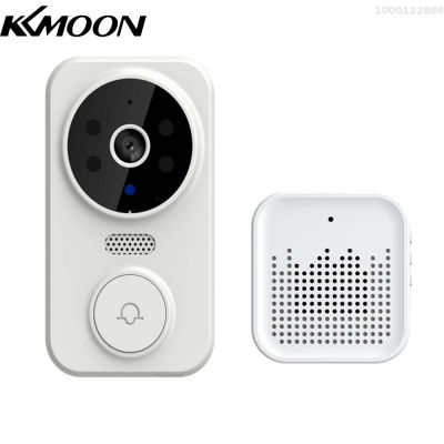 KKmoon ตรวจจับการเคลื่อนไหว PIR กริ่งประตูกล้องวิดิโออัจฉริยะกล้องไร้สาย HD สัญญาณเตือน IR กระดิ่งที่ประตูเพื่อความปลอดภัยอินเตอร์คอม Wi-Fi สำหรับโฮมอพาร์ทเมนท์ APP: Ulooka