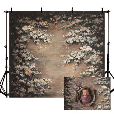 【✔In stock】 liangdaos296 ไวนิลฉากหลังถ่ายภาพน้ำมันพิมพ์ลายดอกไม้ฤดูใบไม้ผลิเครื่องตกแต่งสำหรับเด็กวินเทจบูธสตูดิโอถ่ายภาพ