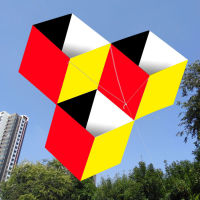 3D Colorful Kites Outdoor Fun Sports For Kids 3D Magic Cube-box Kite Single Line Good Flying New Interactive Outdoor Funny Toys