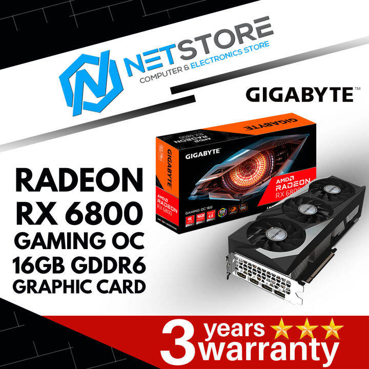 GIGABYTE RADEON RX 6800 GAMING OC 16GB GDDR6 GRAPHIC CARD - GV ...