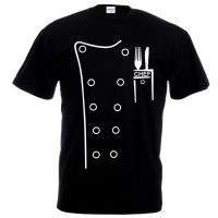 style trend tee Homme T-Shirt Men Fashion Chef Tee Shirt Black Funny Novelty Cook Kitchen Cooking Bar Stafft top