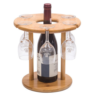 Bamboo Wine Glass Holder European Style Hanging Goblet Holder Upside Down Creative Home Wine Rack 2021 New