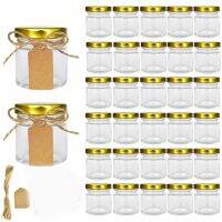 Glass Jars with Gold Lids Mini Mason Jars for Gifts Crafts Wedding Spice Extra Chalkboard Labels Tags String