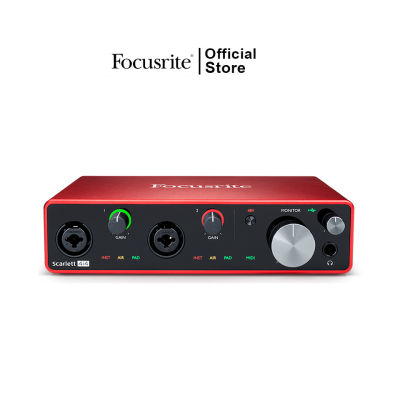 Focusrite Scarlett 4i4 (Gen 3) ออดิโออินเตอร์เฟส อุปกรณ์บันทึกเสียง โฮมสตูดิโอ 4in/4out USB Audio Interface