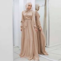 Abaya Plain Tunic Maxi Dresses ชุดเสื้อคลุมมุสลิม Muslimah Fashion Women Dress