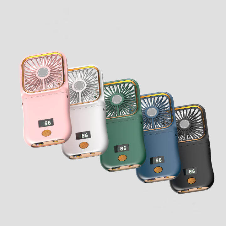 New powerbank Fan Arrived with Phone Holder Handheld Fan Power Bank